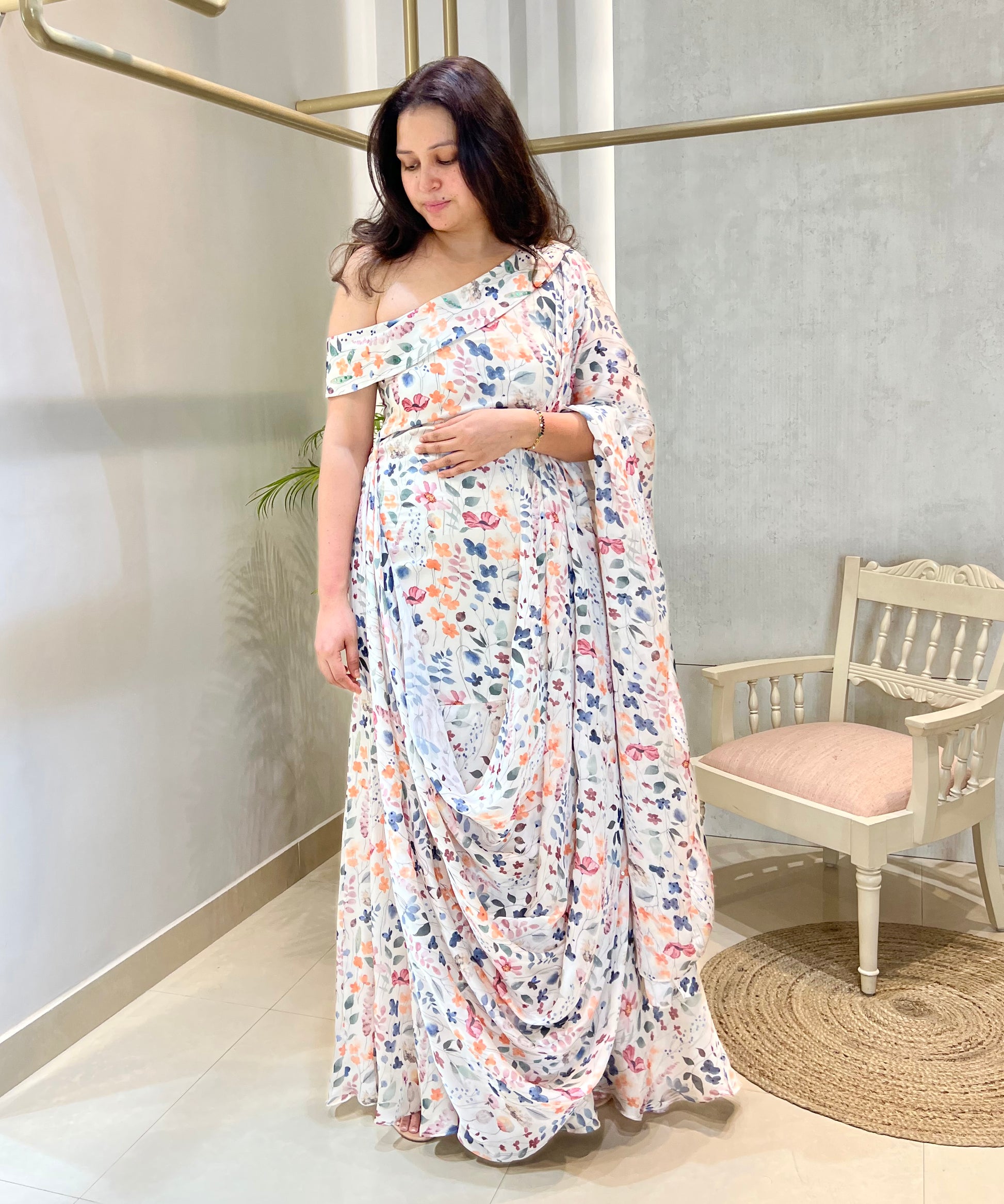 Serene Flora Draped Saree