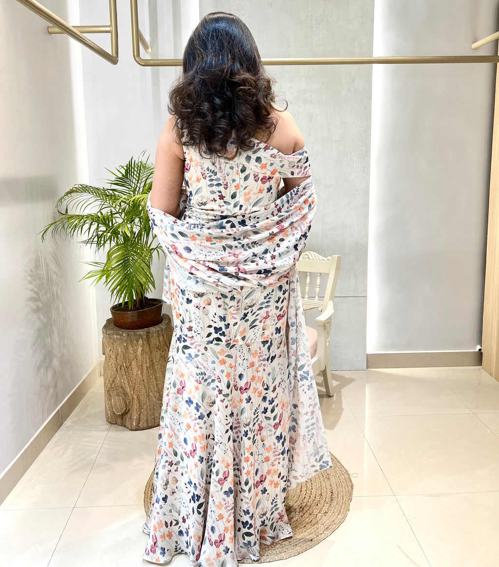 Serene Flora Draped Saree