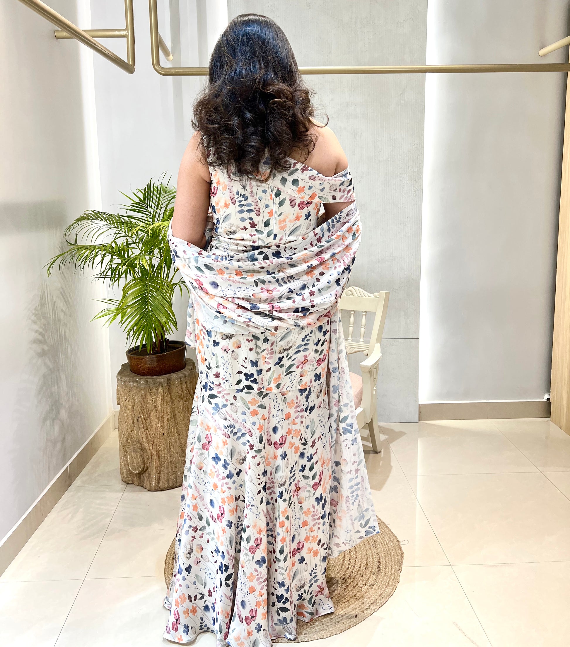 Serene Flora Draped Saree
