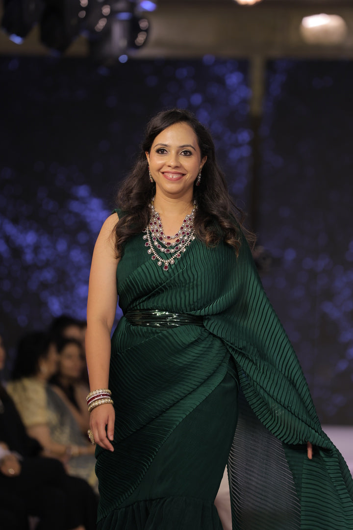 Romio Green Belt Saree