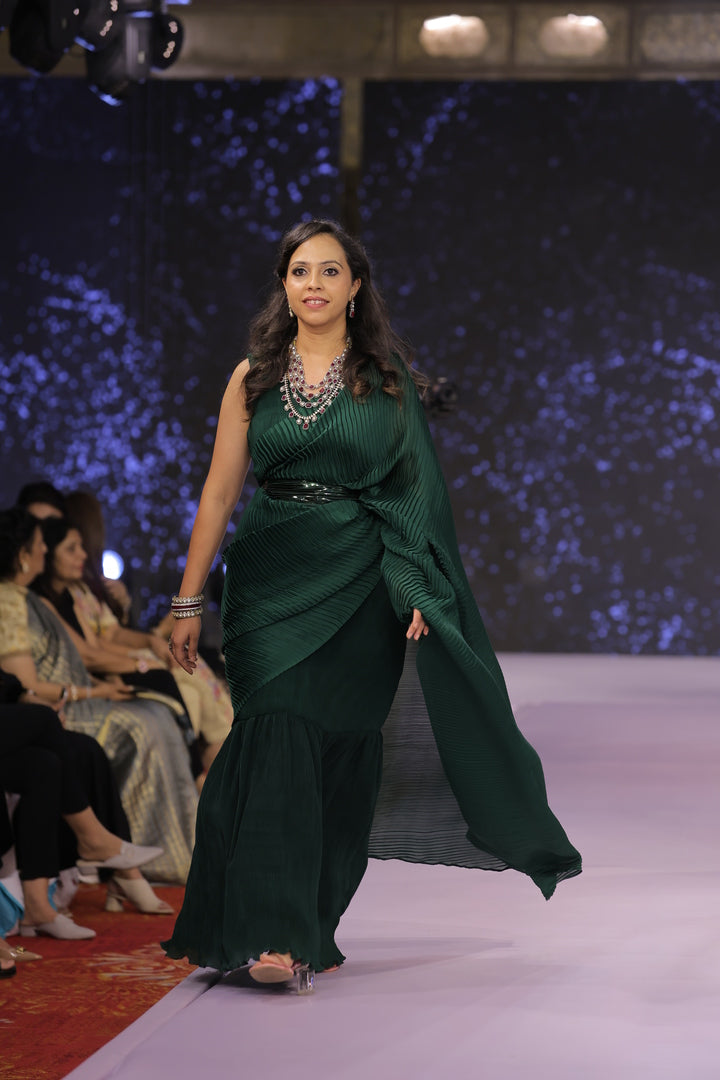 Romio Green Belt Saree