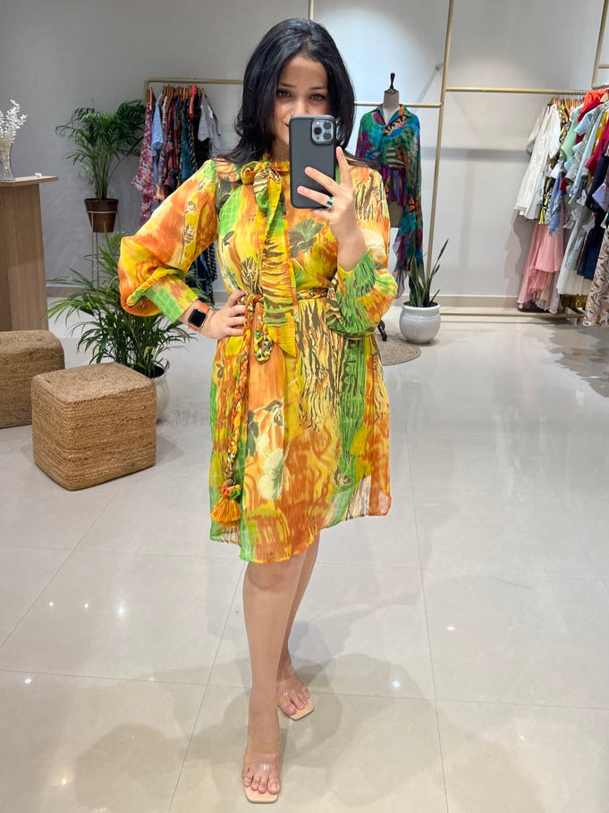 Paradise Tie-Neck Dress