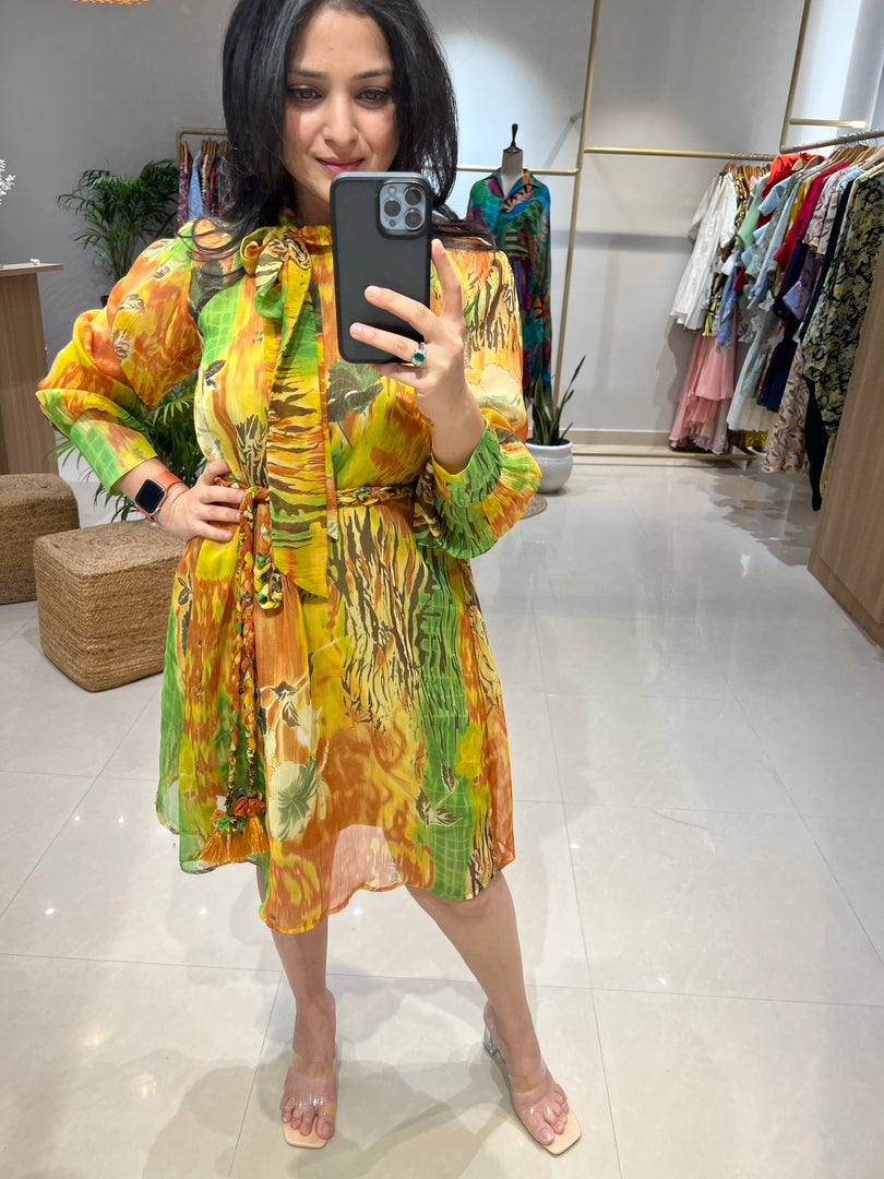 Paradise Tie-Neck Dress