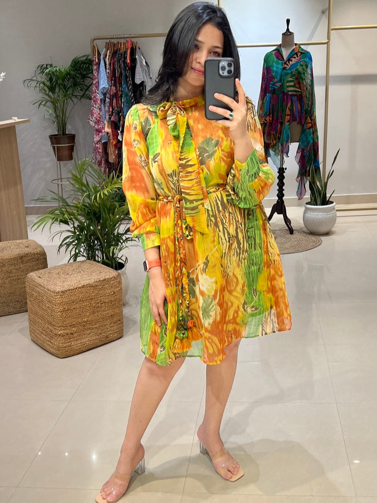 Paradise Tie-Neck Dress