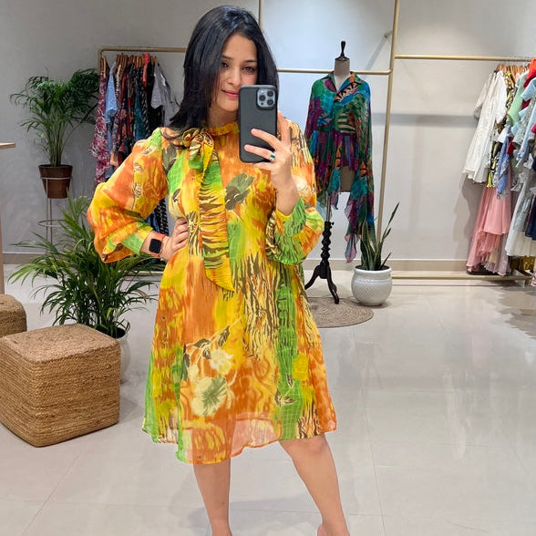 Paradise Tie-Neck Dress