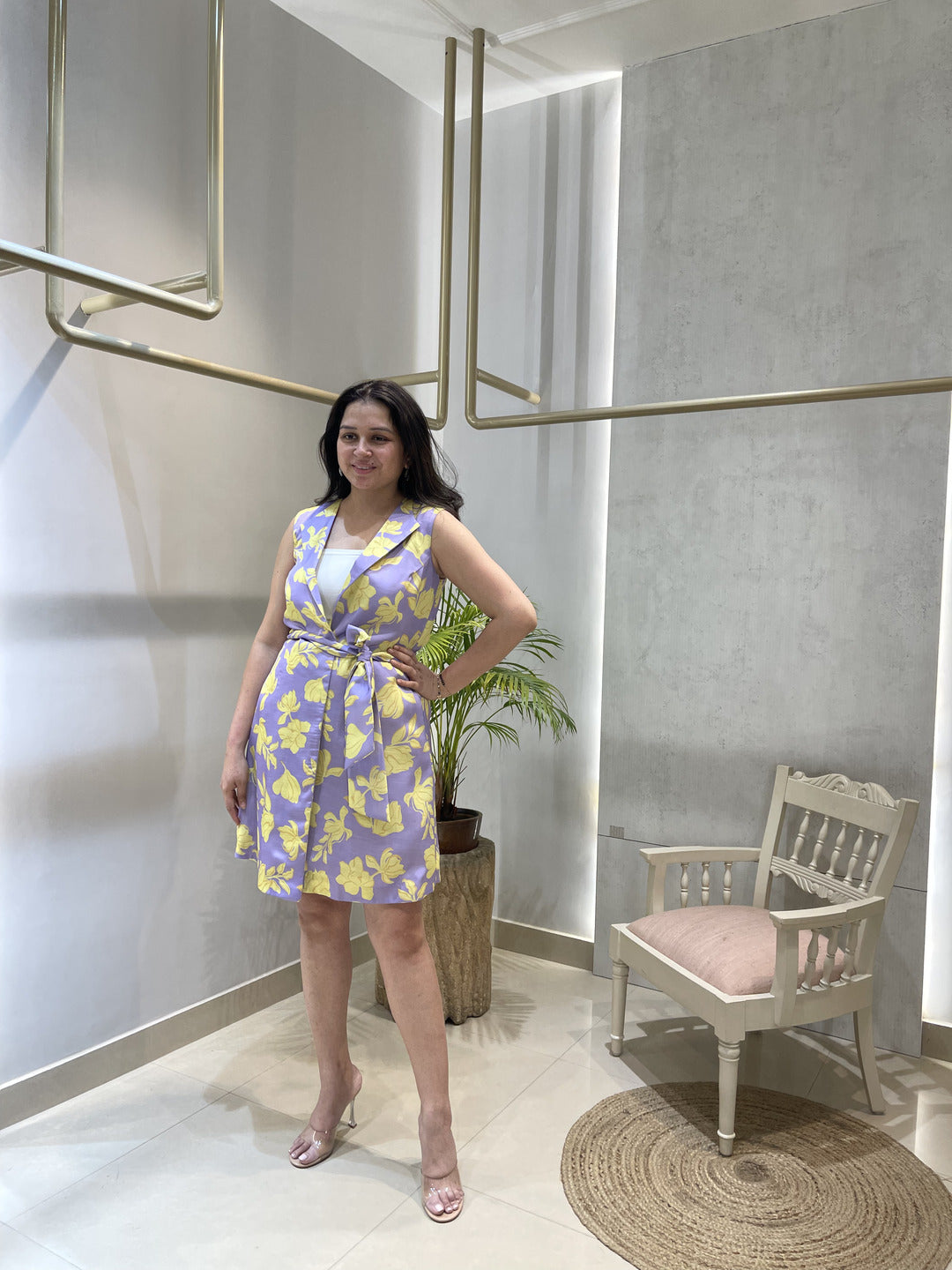Lavender Bloom Wrap Dress