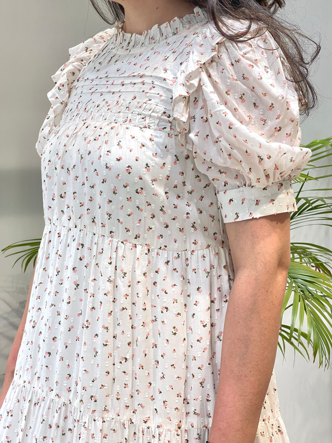 Blossom Whisper Smocked Midi Dress