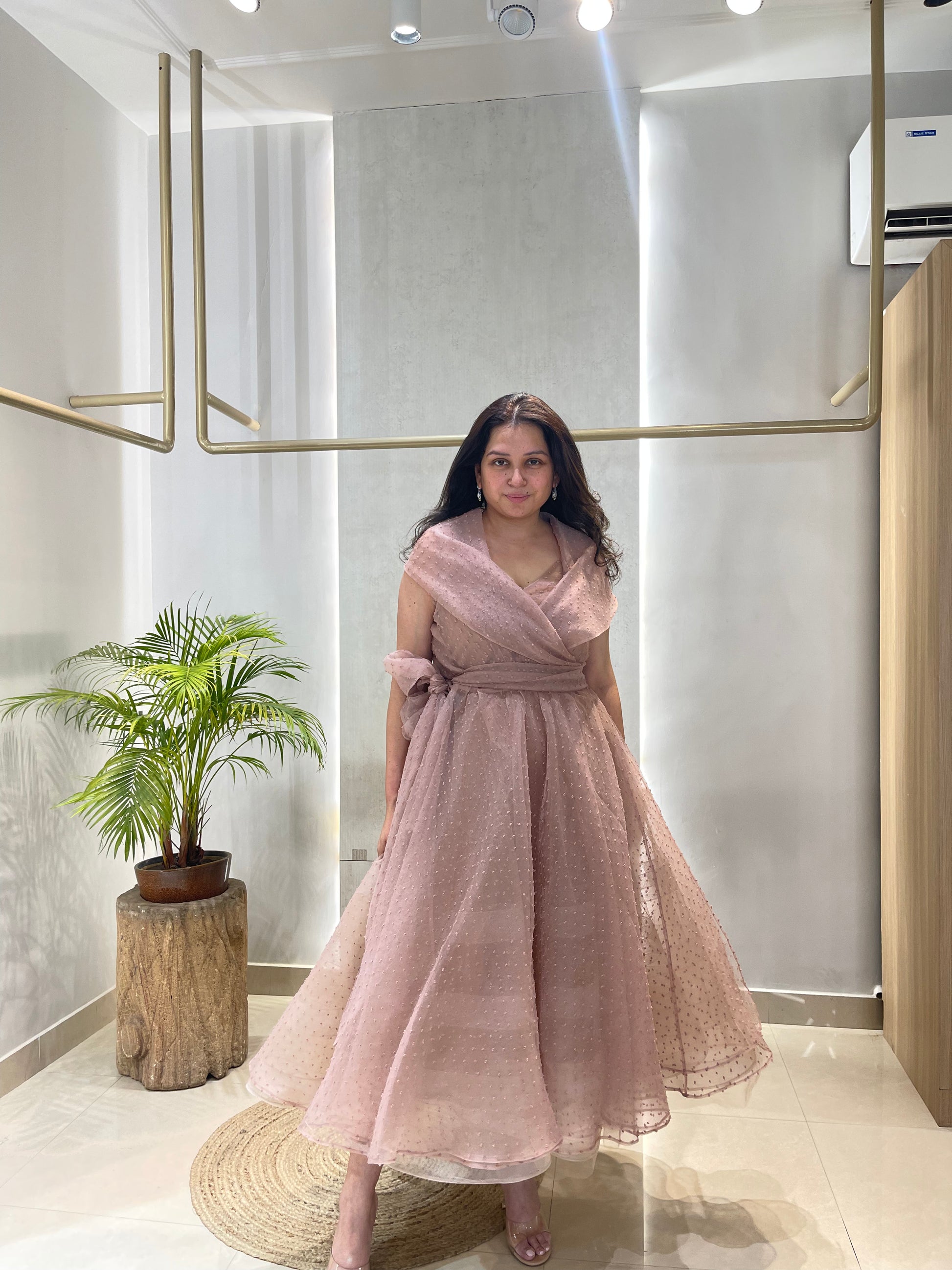 Blush Dot Midi