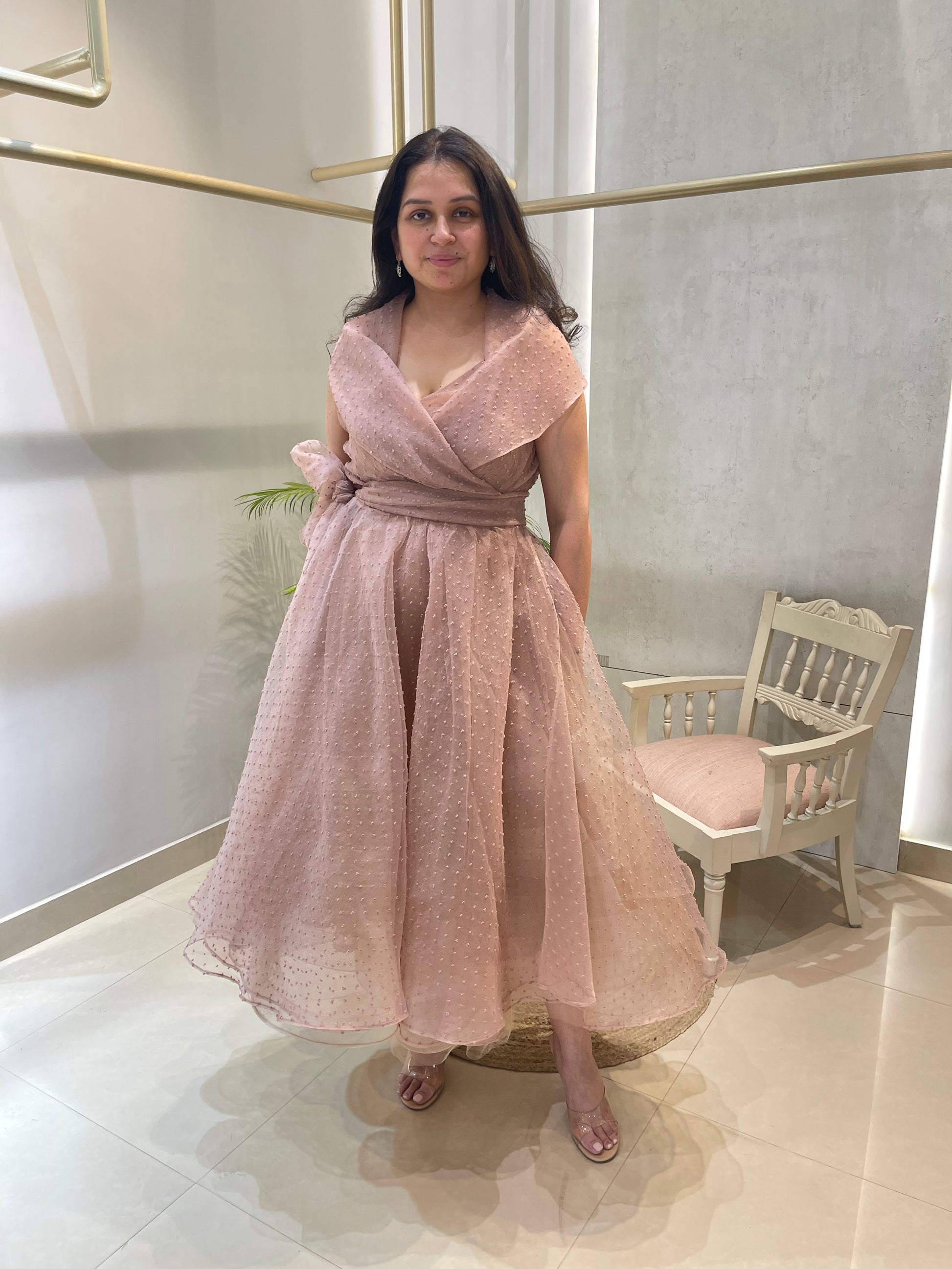 Blush Dot Midi