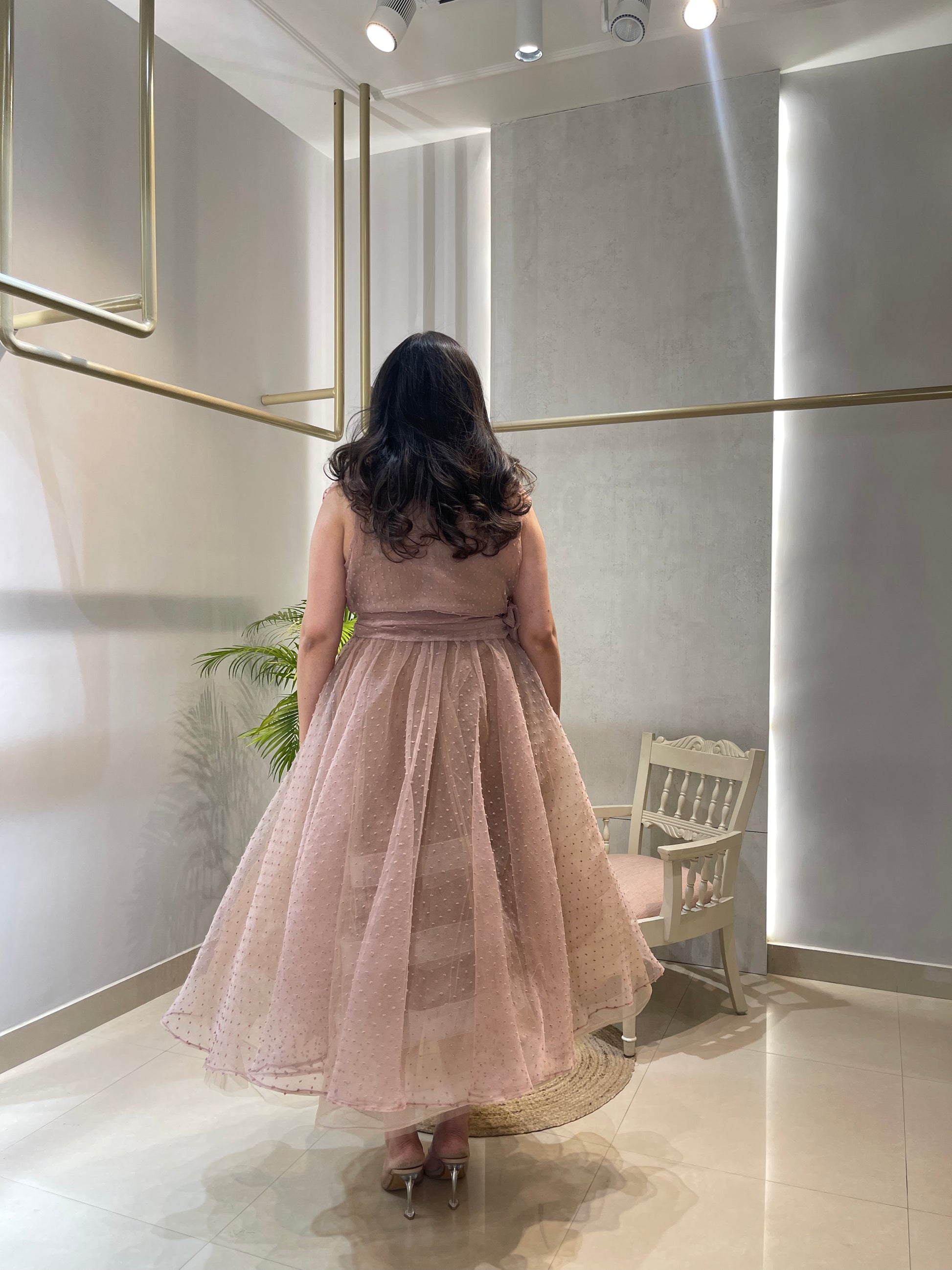 Blush Dot Midi