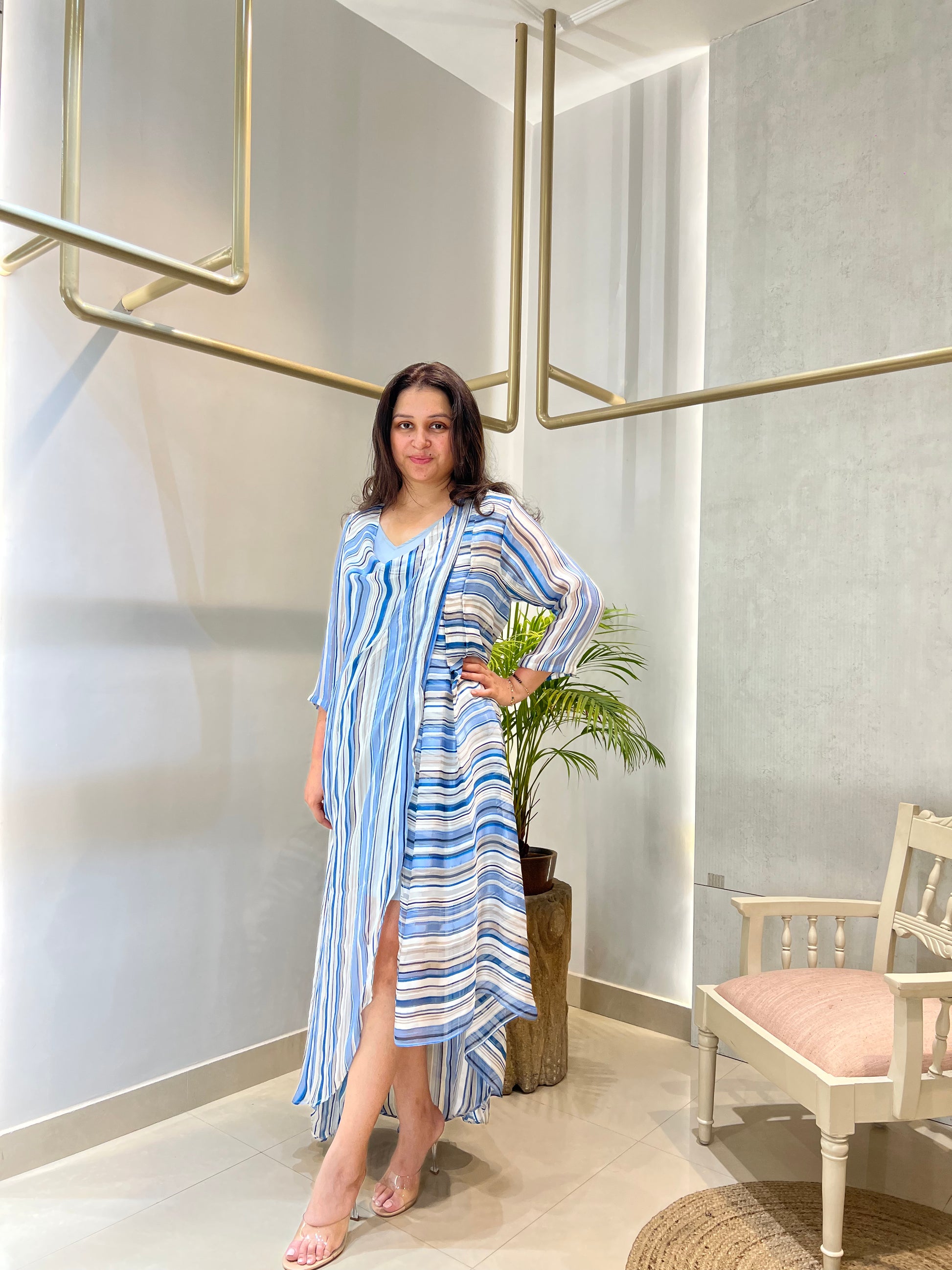 Blue Mariner Hi‑Low Dress